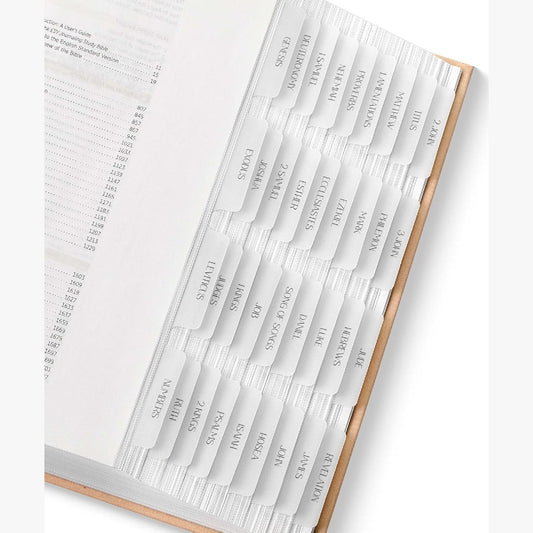 Mr. Pen- Bible Tabs, 75 Tabs, Transparent White Laminated Bible Tabs for Women and Men