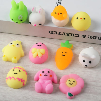 Easter Mochi Squishy Toy, 12 Pack, Cute Easter Designs