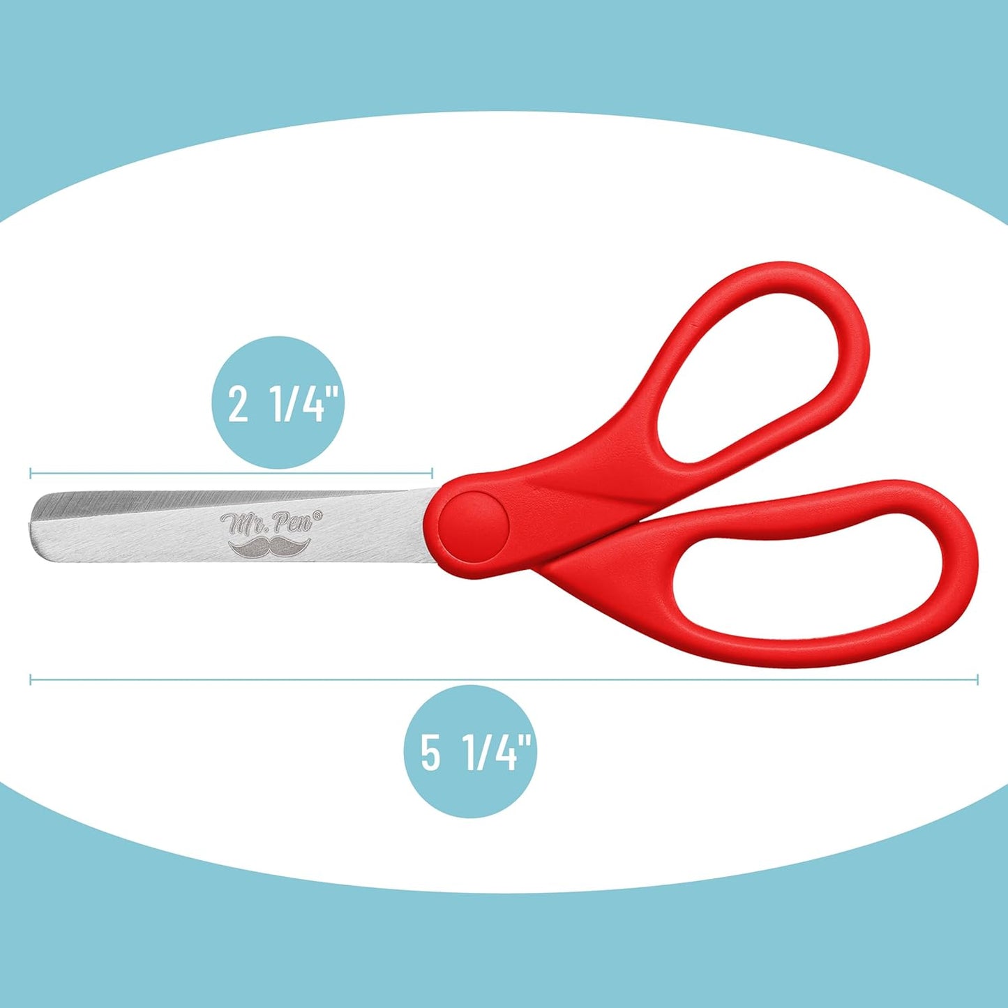 Bulk Kids Scissors 5”, 24 Pack, Blunt Tip, Modern Shades, Ages 4+