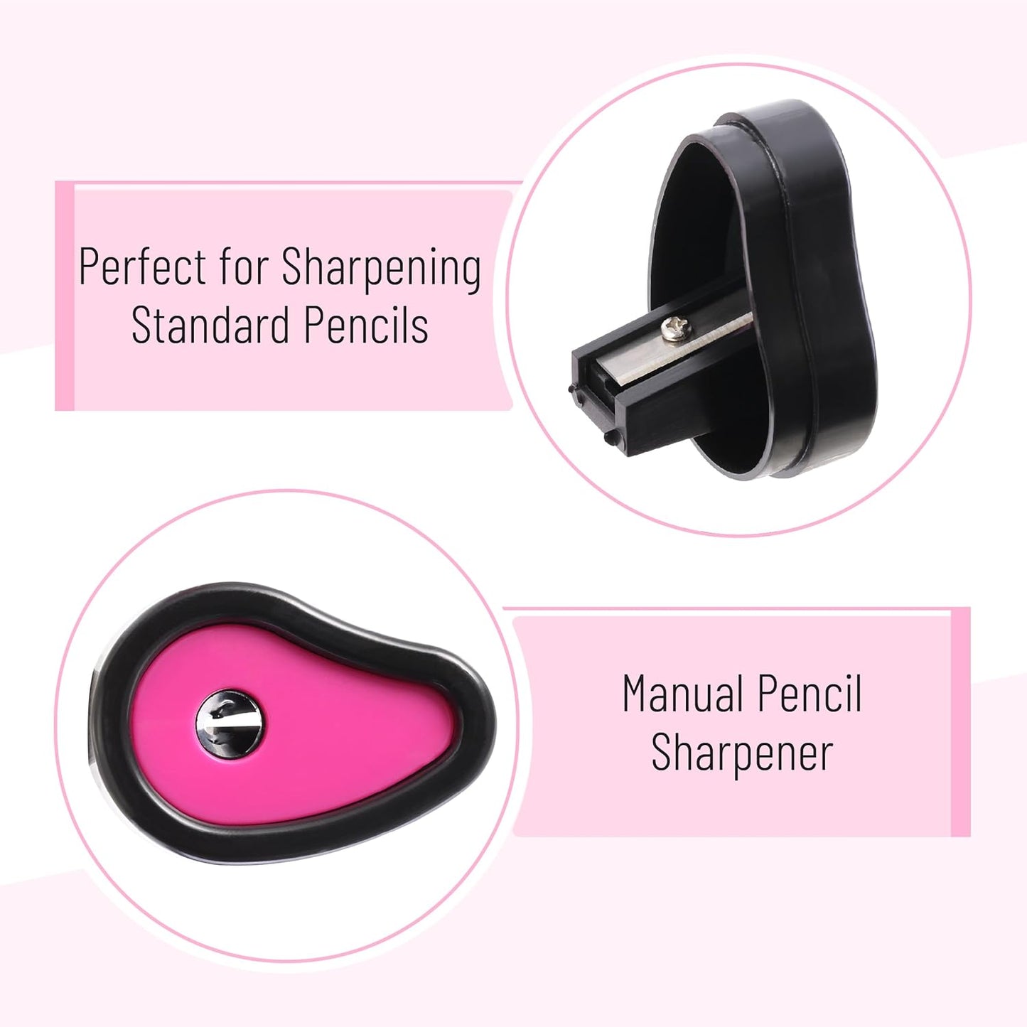 Mr. Pen- Pencil Sharpeners Manual, 3 Pack, Colorful Handheld Pencil Sharpener