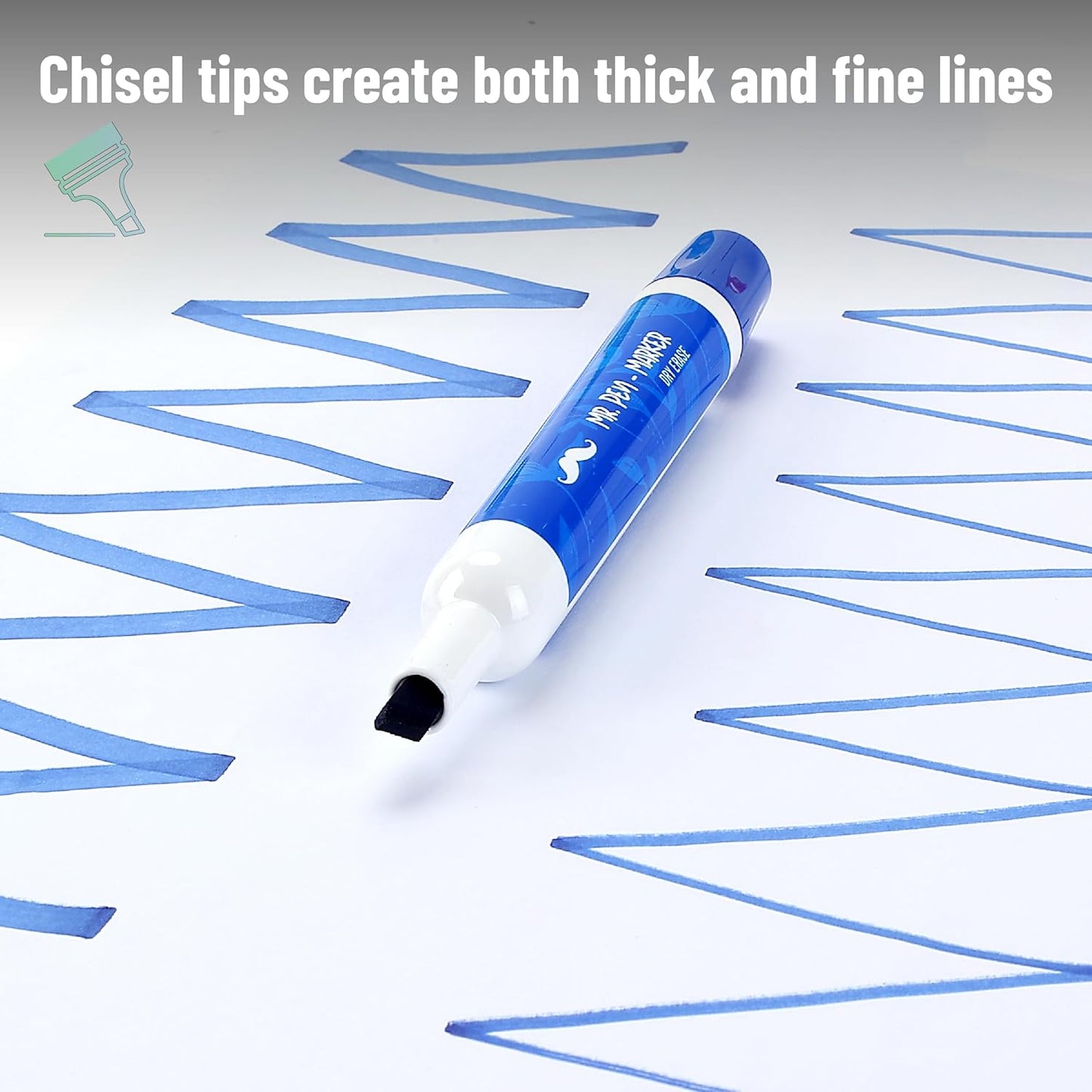 Dry Erase Markers, 16 Pack, Low Odor, Chisel Tip, Assorted Colors
