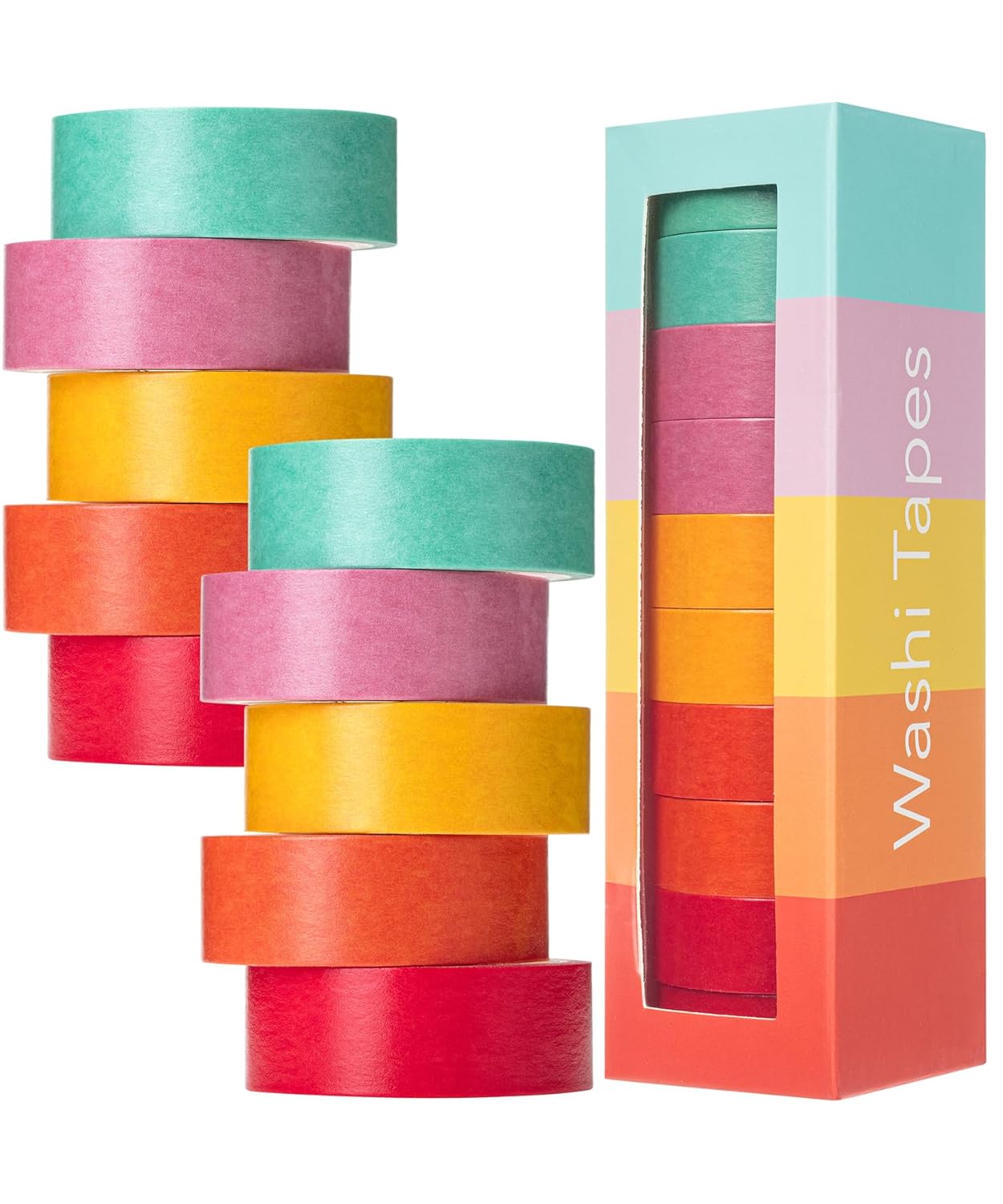 Mr. Pen- Washi Tape Set, 10 Rolls, Summer Design, Decorative Tape, Washi Tapes