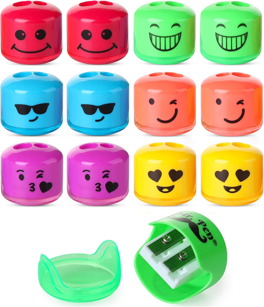 Pencil Sharpener for Colored Pencils, 12 Pack, 2 Hole, Pencil Sharpeners Manual, Handheld Pencil Sharpener, Pencil Sharpeners Handheld, Crayon Sharpener, Colored Pencil Sharpener