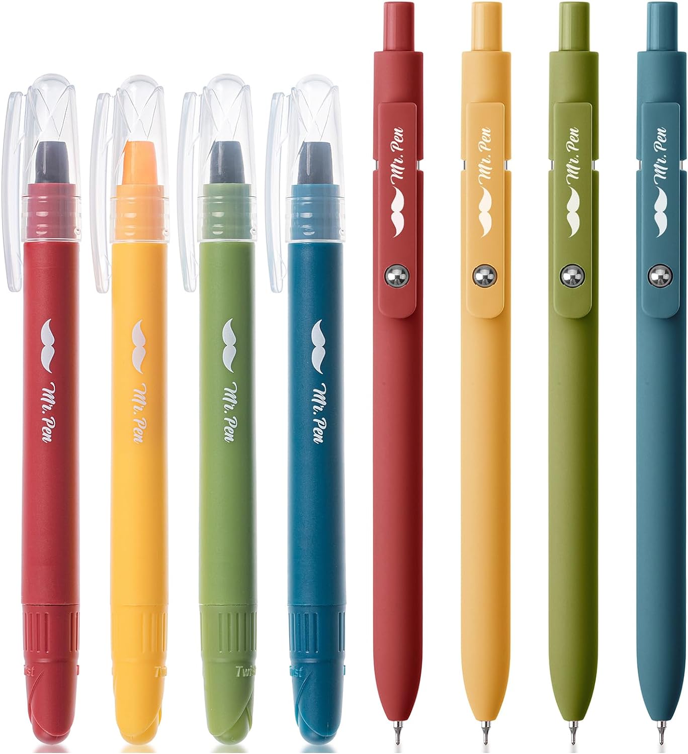 Bible Highlighters and Pens, 8 Pack, No Bleed Assorted Colors