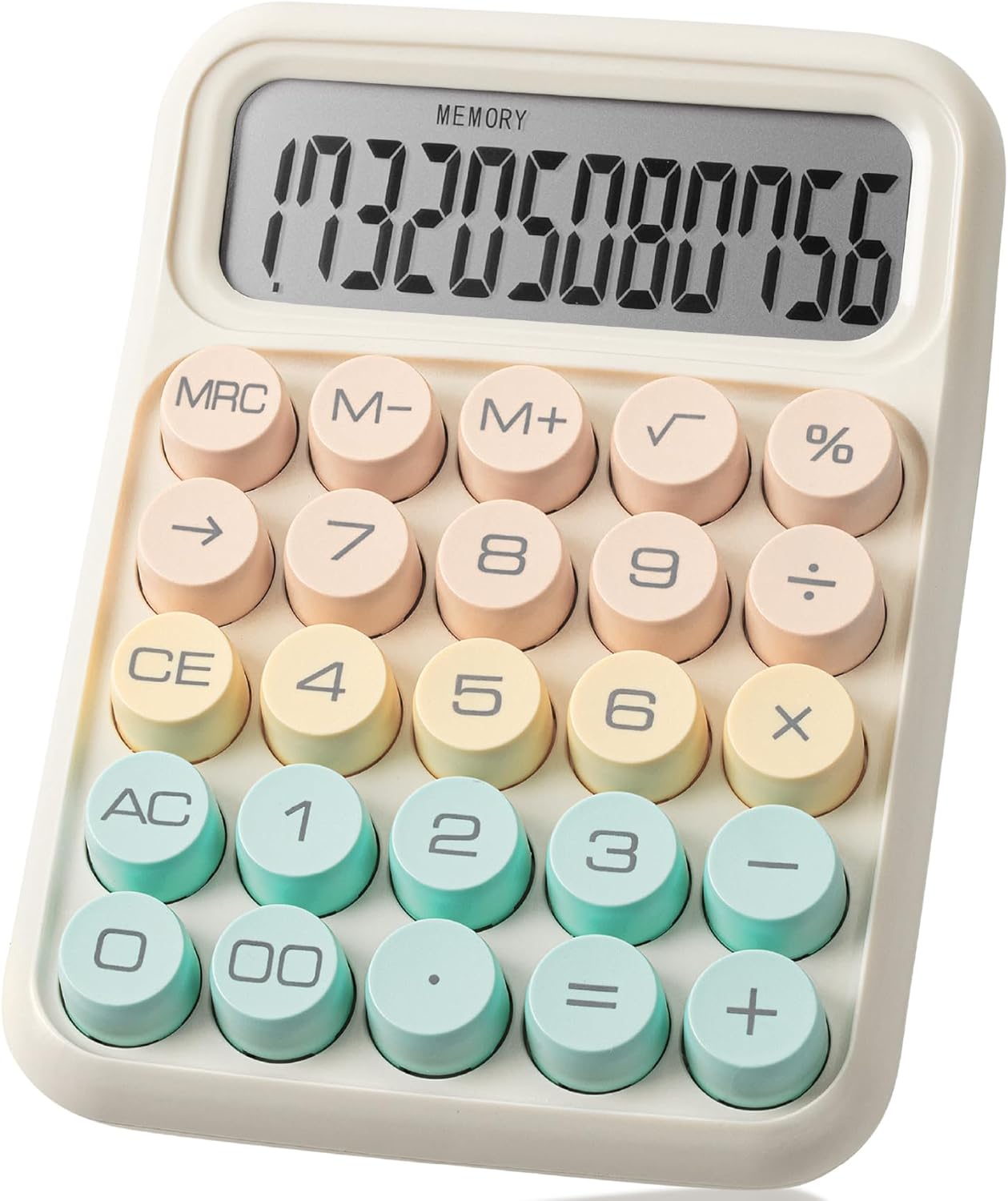 Mr. Pen- Mechanical Switch Calculator, 12Digits, Large LCD Display, Colorful Calculator Big Buttons, Mechanical Calculator