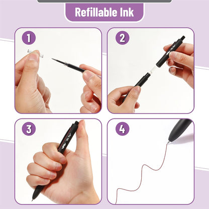 Mr. Pen- Retractable Gel Pens, 8 Pack, Pastel Color Ink Gel Pens, Gel Pens Fine Point 0.5mm, Retractable Pens, Cute Pens