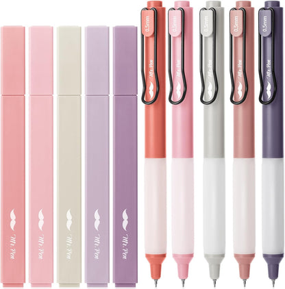 Mr. Pen- Aesthetic Highlighters and Gel Pens, 10 Pack, Cute Highlighters Assorted Colors