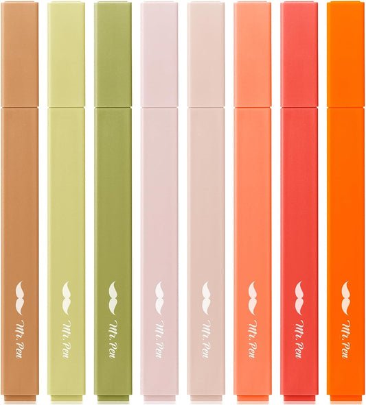 Mr. Pen- Aesthetic Highlighters, 8 Pack, Chisel Tip, Autumn Earth, Cute Highlighters Assorted Colors