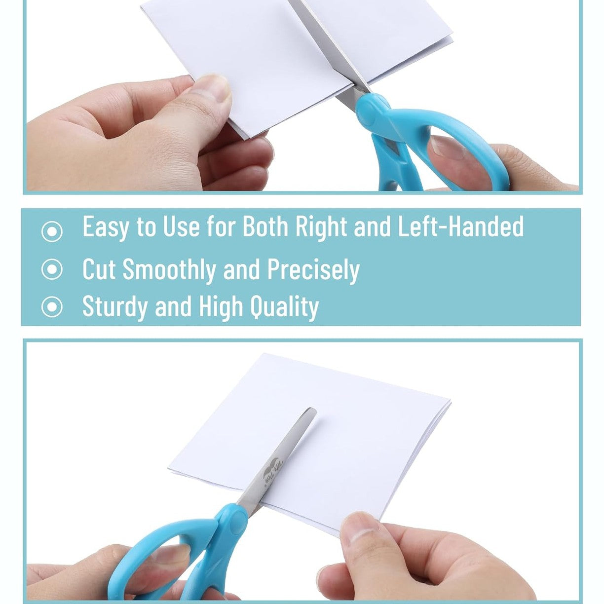 Kids Scissors 5”, 12 Pack, Blunt Tip, Modern Shades, Ages 4+