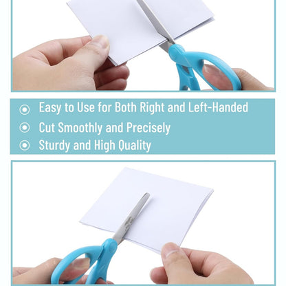 Kids Scissors 5”, 12 Pack, Blunt Tip, Modern Shades, Ages 4+