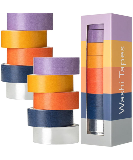 Mr. Pen- Washi Tape Set, 10 Rolls, Autumnal Reverie, Decorative Tape, Washi Tapes