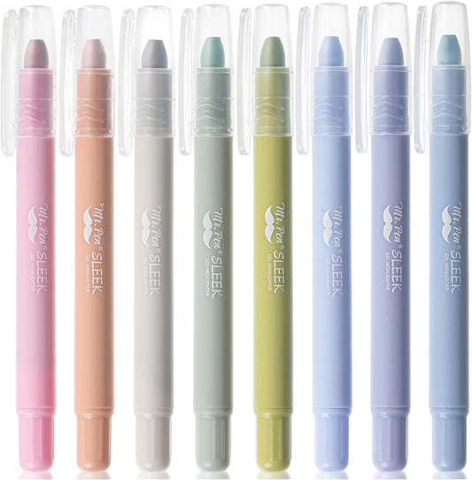 Mr. Pen- Gel Highlighter, 8 Pack, Morandi & Vintage Colors, Bible Highlighters No Bleed, No Bleed Highlighters