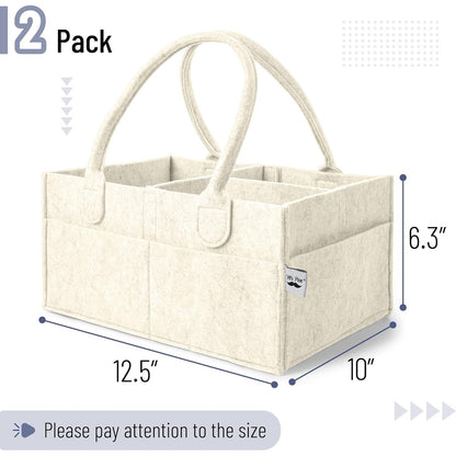 Mr. Pen- Baby Diaper Caddy Organizer, 2 Pack, Beige, Baby Caddy Organizer with Handle, Compact Size, Collapsible & Portable