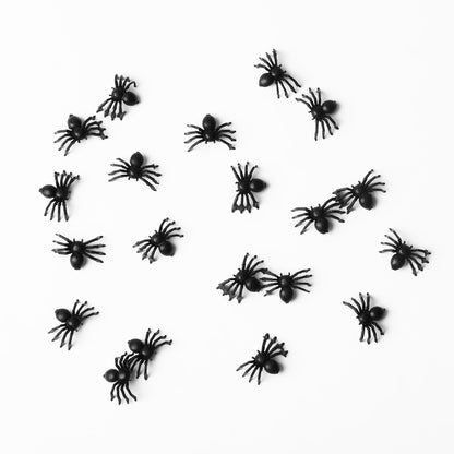 Mr. Pen- Halloween Plastic Spiders, Black, 20 pcs, Small Plastic Spiders Halloween Spiders Small, Fake Spiders Halloween Decorations Spiders, Fake Spider Prank Toy, Spider Decorations, Spider Decor