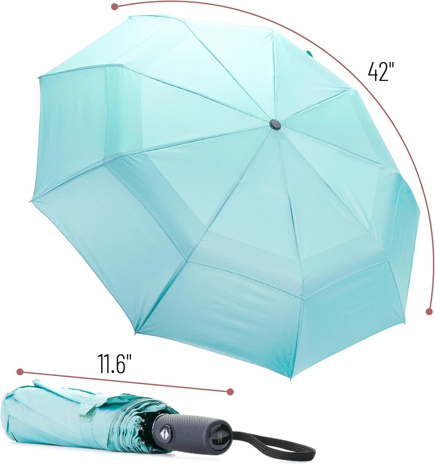 Mr. Pen- Windproof Travel Umbrella, Light Blue, Automatic Umbrellas for Rain