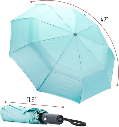 Mr. Pen- Windproof Travel Umbrella, Light Blue, Automatic Umbrellas for Rain