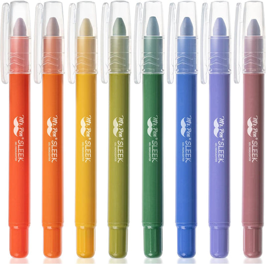 Mr. Pen- Gel Highlighter, 8 Pack, Spring Calm, Bible Highlighters No Bleed, No Bleed Highlighters