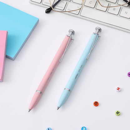 Mr. Pen- Metal Retractable Gel Pen, 2 Pack, 2 Refills, Blue & Pink, Black Ink, Metal Barrel Gel Pens Fine Point 0.7mm