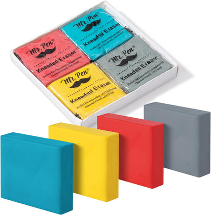 Mr. Pen- Kneaded Eraser, 4 Pack, Colorful, Kneaded Erasers for Artists