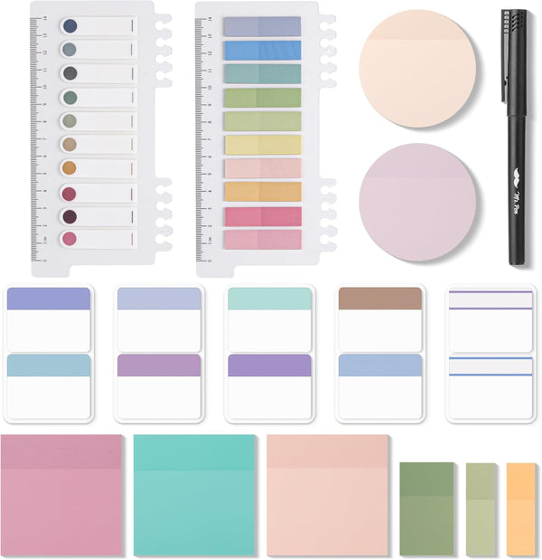 Mr. Pen- Giftable Transparent Sticky Note Set, 1000 Sheets, Colorful, Transparent Sticky Notes Set