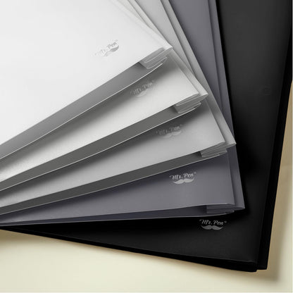 Mr. Pen- Plastic Folders with Pockets and Prongs, 5 Pack, Letter Size, Flexible Plastic Folders with Prongs