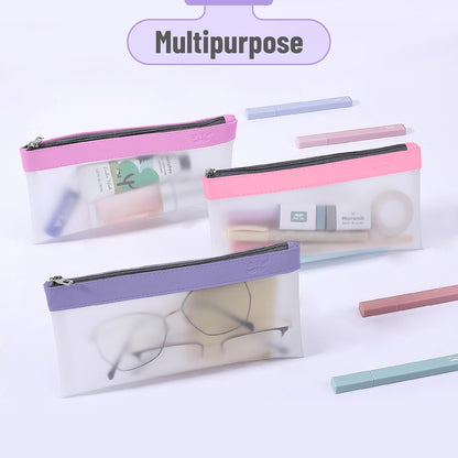 Mr. Pen- Clear Pencil Pouch, 6 Pack, Pink Shades, Pencil Bags, Clear Makeup Pouch