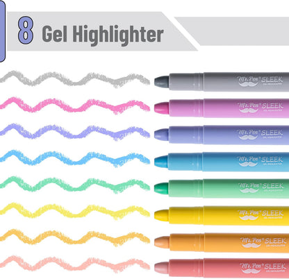 Mr. Pen- Gel Highlighter, 8 Pack, Friendly Colors, Bible Highlighters No Bleed