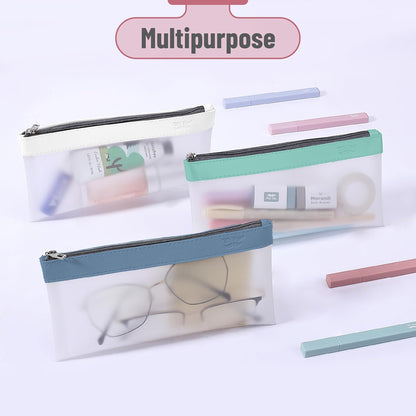 Mr. Pen- Clear Pencil Pouch, 6 Pack, Colorful, Pencil Bags, Clear Makeup Pouch