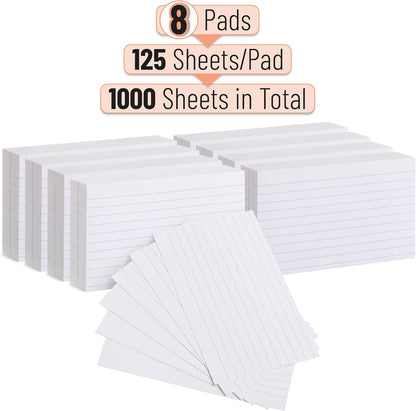 Mr. Pen- Lined Index Cards, 3" x 5", 1000 Cards, White, Index Cards 3x5 index cards