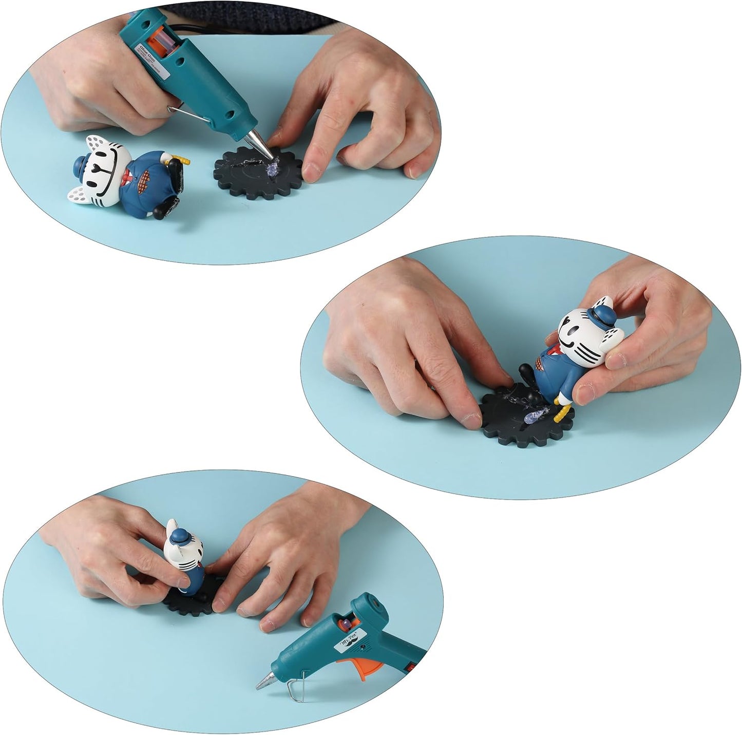 Mr. Pen- Hot Glue Gun Kit, 20W, Pink and Gray, Glue Gun with 10 Glue Sticks