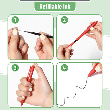 Mr. Pen- Retractable Gel Pens, 12 Pack, Black Ink, Old Mill Color Barrel Gel Pens, Gel Pens Fine Point 0.5mm, Retractable Pens