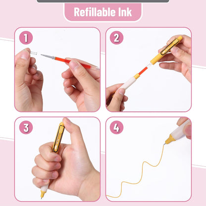 Mr. Pen- Retractable Gel Pens, 12 Pack, Colorful Ink Gel Pens with Case and 12 Refills, Gel Pens Fine Point 0.5mm, Retractable Pens