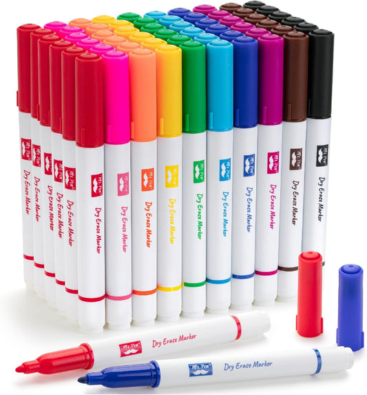 Mr. Pen- Dry Erase Markers Bulk, Fine Tip, 60 Pack, 10 Colors, White Board Markers Dry Erase Bulk Whiteboard Markers