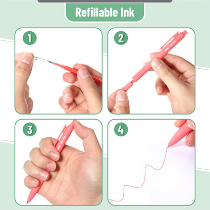 Mr. Pen- Retractable Gel Pens, 10 Pack, Color Ink Gel Pens Fine Point, Pastel Colors, 0.7mm Gel Pens Fine Point, Retractable Pens