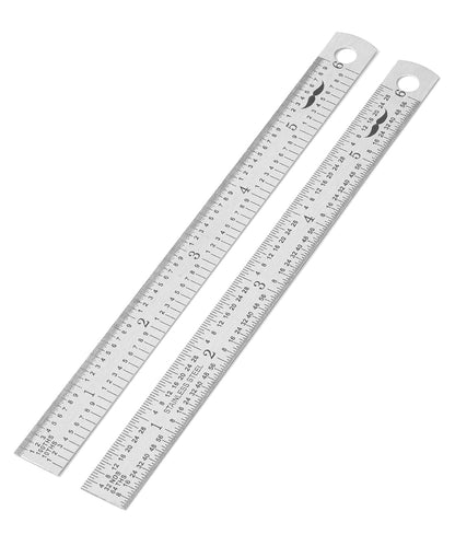 Mr. Pen- Machinist Ruler, 6-inch, 2 Pack, 1/64, 1/32, 1/100, 1/10 Graduations