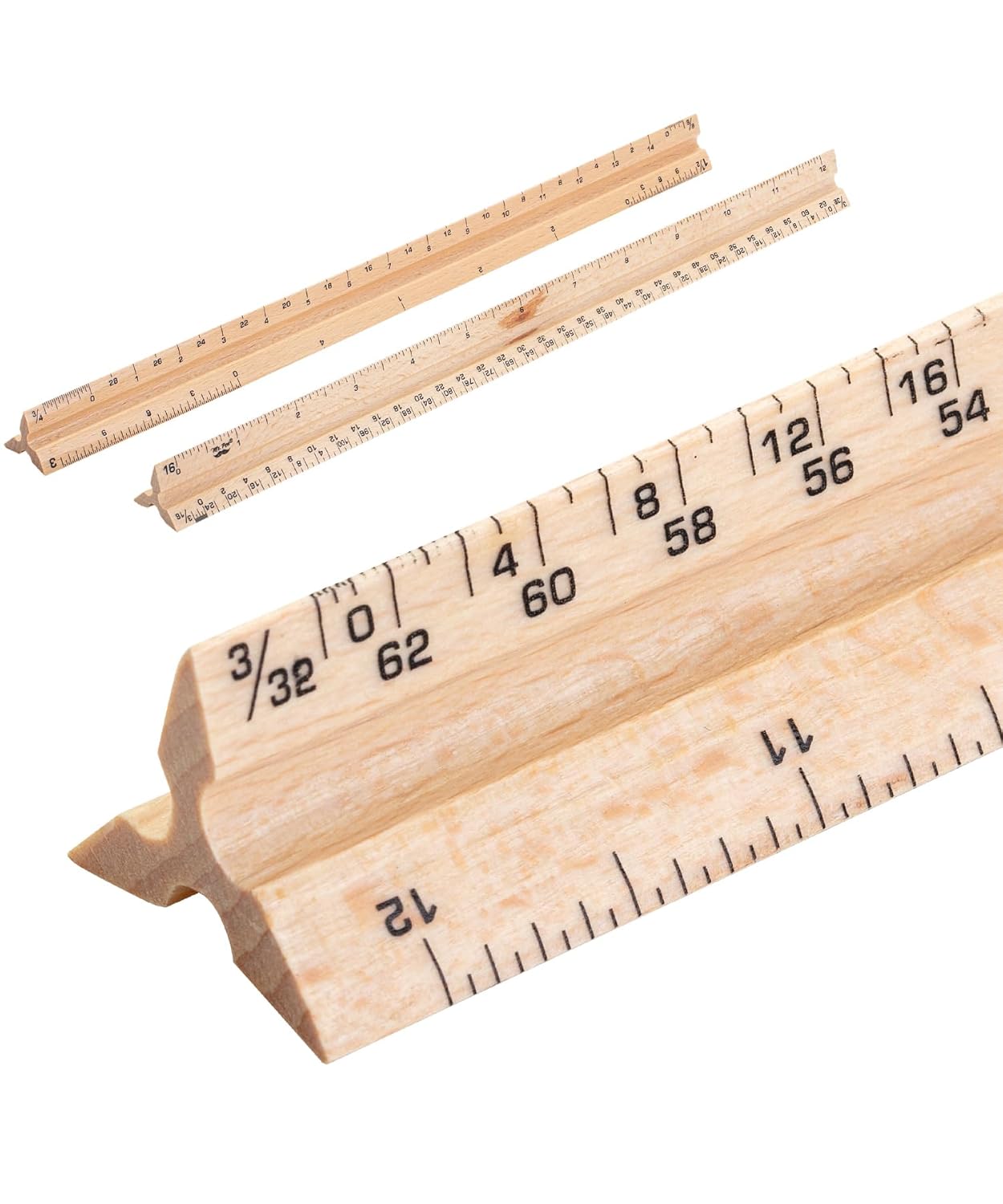 Mr. Pen- Architectural Scale Ruler, 12 Inch, 2 Pack, Wooden Architecture Ruler, Scale Ruler for Blueprints