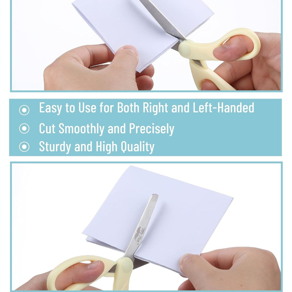 Kids Scissors 6 Pack, 5”, Blunt Tip, Pastel Handles, Ages 4+