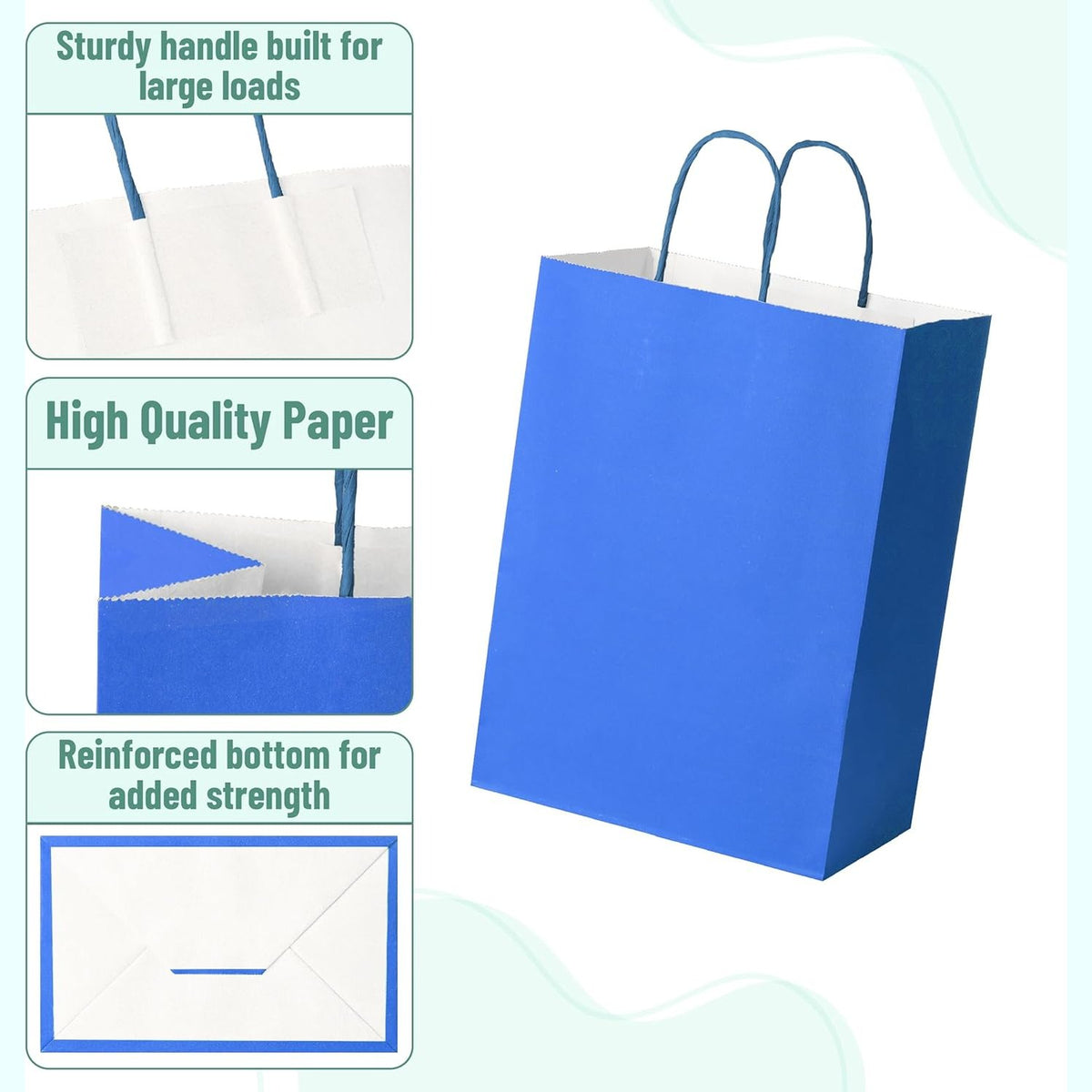 Mr. Pen- Paper Gift Bags with Handles, 32 Pack, 7.6" x 4.7" x 10.6", Colorful