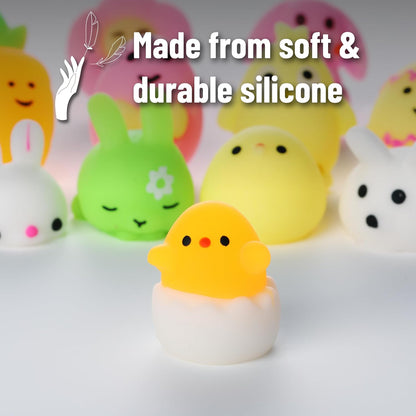 Easter Mochi Squishy Toy, 12 Pack, Cute Easter Designs
