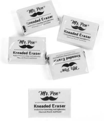 Mr. Pen- Kneaded Eraser, 4 Pack, White, Kneaded Erasers for Artists