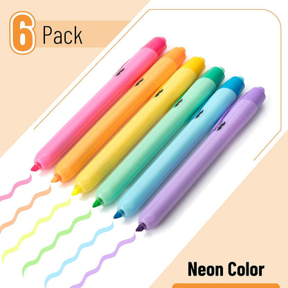 Mr. Pen- Retractable Highlighters, 6 Pack, Bright Colors