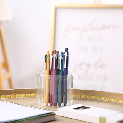 Mr. Pen- Retractable Gel Pens for Journaling, 6 Pack, 0.5 mm Black Ink, Vintage Barrel with Silver Cross Clip