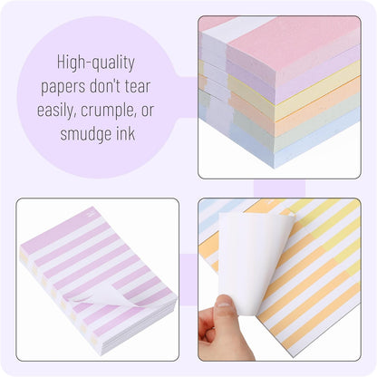 Lined Sticky Notes 4x6, 6 Pads, 45 Sheet/Pads, Assorted Colors, Sticky Notes with Lines, Sticky Note Pads, Sticky Pads, Sticky Notes Lined, Colorful Sticky Notes, Mr Pen Sticky Notes