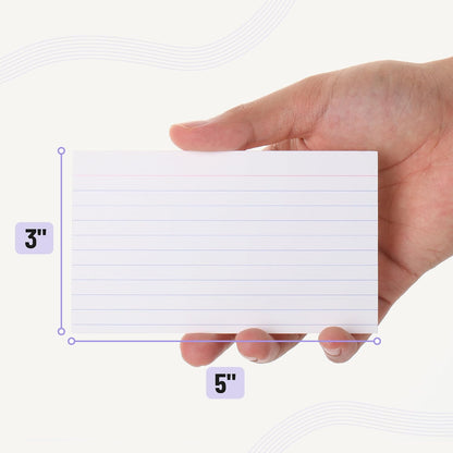 Mr. Pen- Lined Index Cards, 3" x 5", 500 Cards, White, Index Cards 3x5 index cards, notecards 3x5 Lined