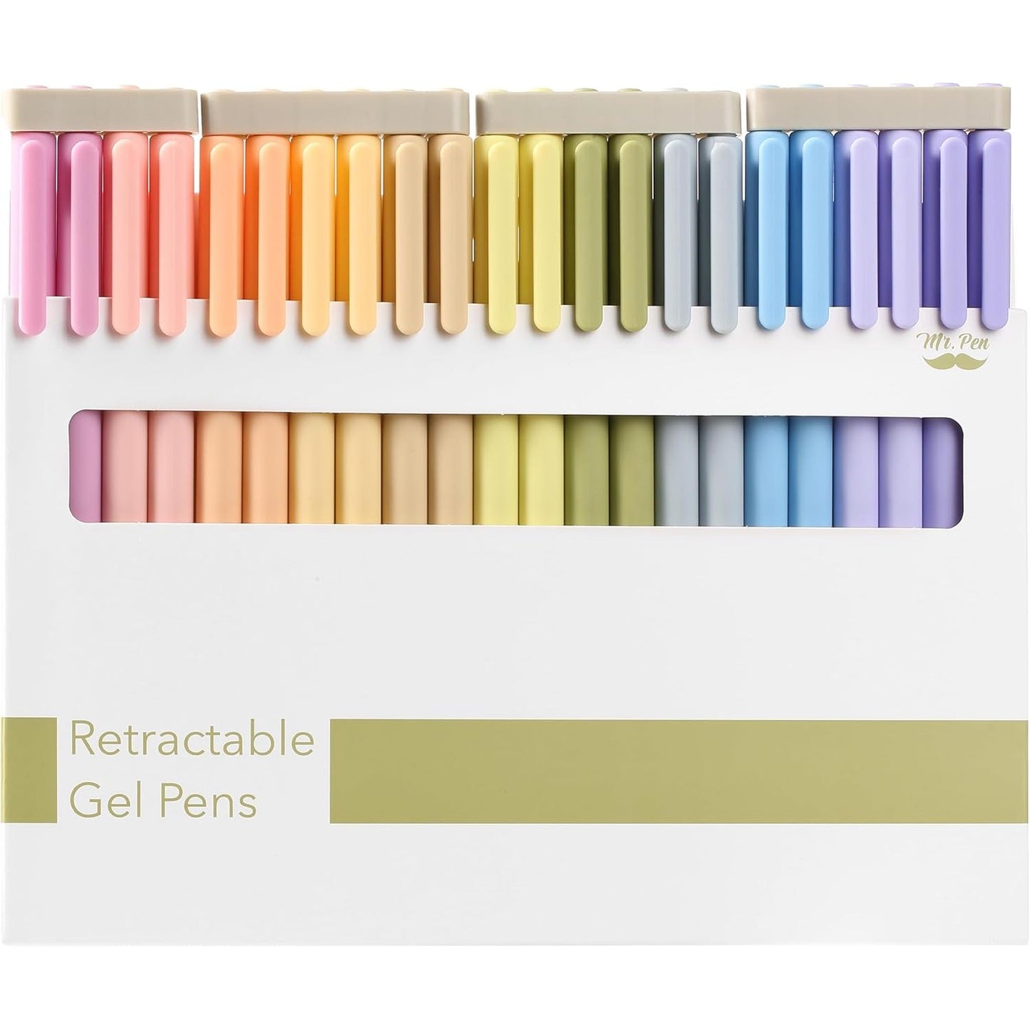 Mr. Pen- Retractable Gel Pens, 22 Pack, Black Ink, Mild Barrel Gel Pens