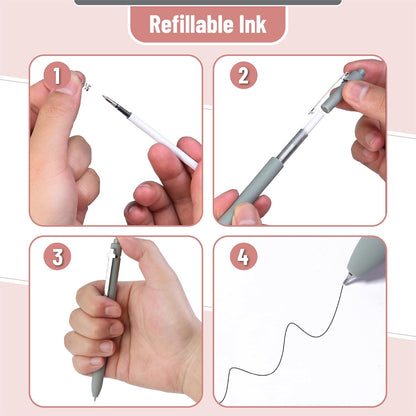 Customizable Retractable Cross Clip Pens, Black Ink, Fine Point 0.5mm, Assorted Color Barrels
