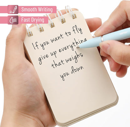 Mr. Pen- Metal Retractable Gel Pen, 2 Pack, 2 Refills, Blue & Pink, Black Ink, Metal Barrel Gel Pens Fine Point 0.7mm