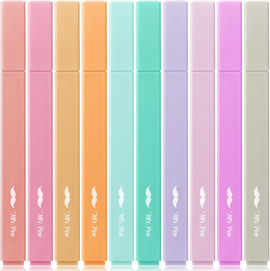 Mr. Pen- Aesthetic Highlighters, 10 Pack, Chisel Tip, Candy Colors, Cute Highlighters Assorted Colors