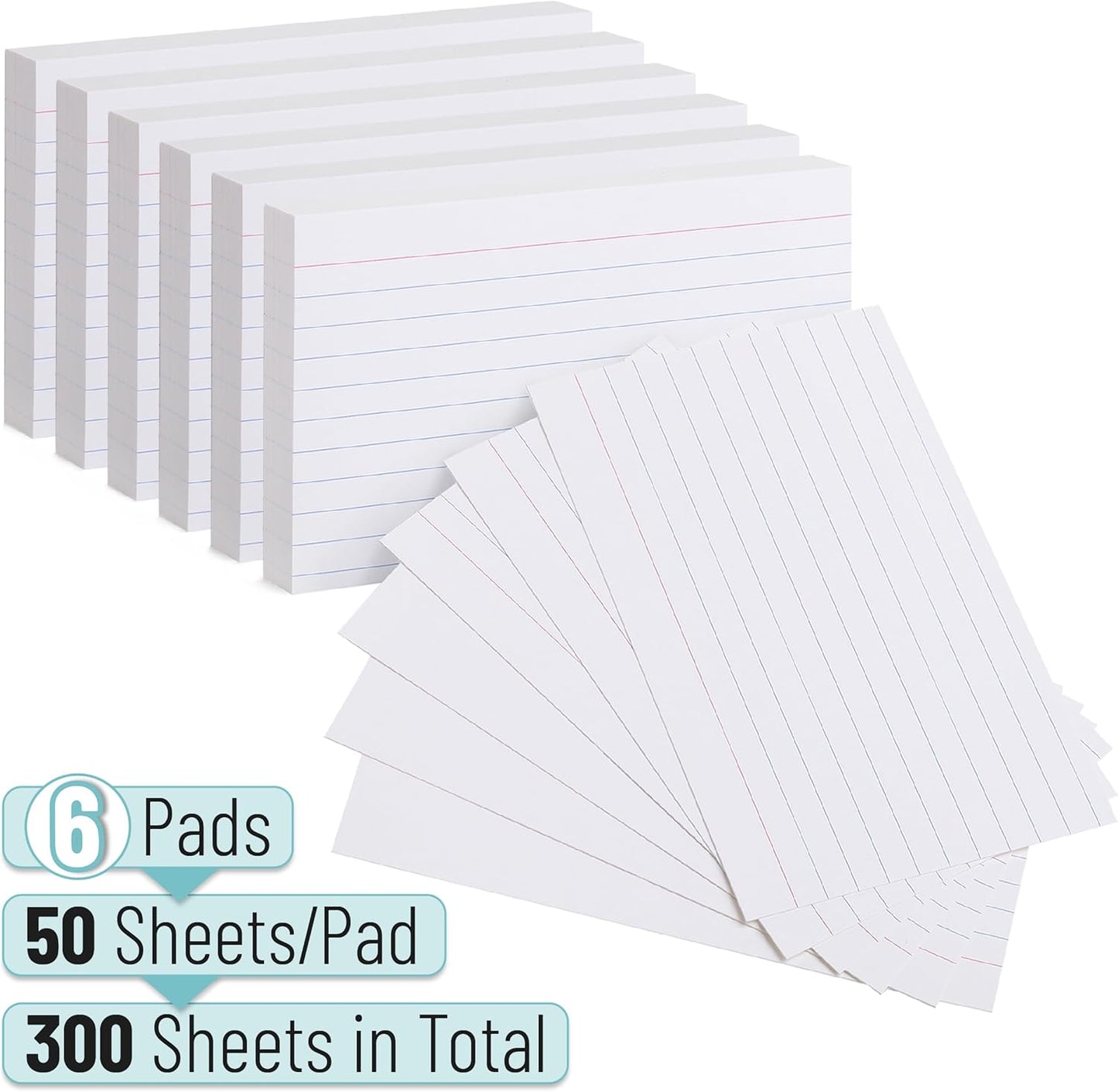 Mr. Pen- Lined Index Cards, 3" x 5", 300 Cards, White