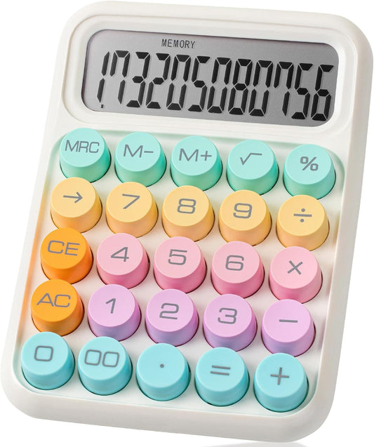 Mr. Pen- Mechanical Switch Calculator, 12Digits, Large LCD Display, Colorful Calculator Big Buttons, Mechanical Calculator